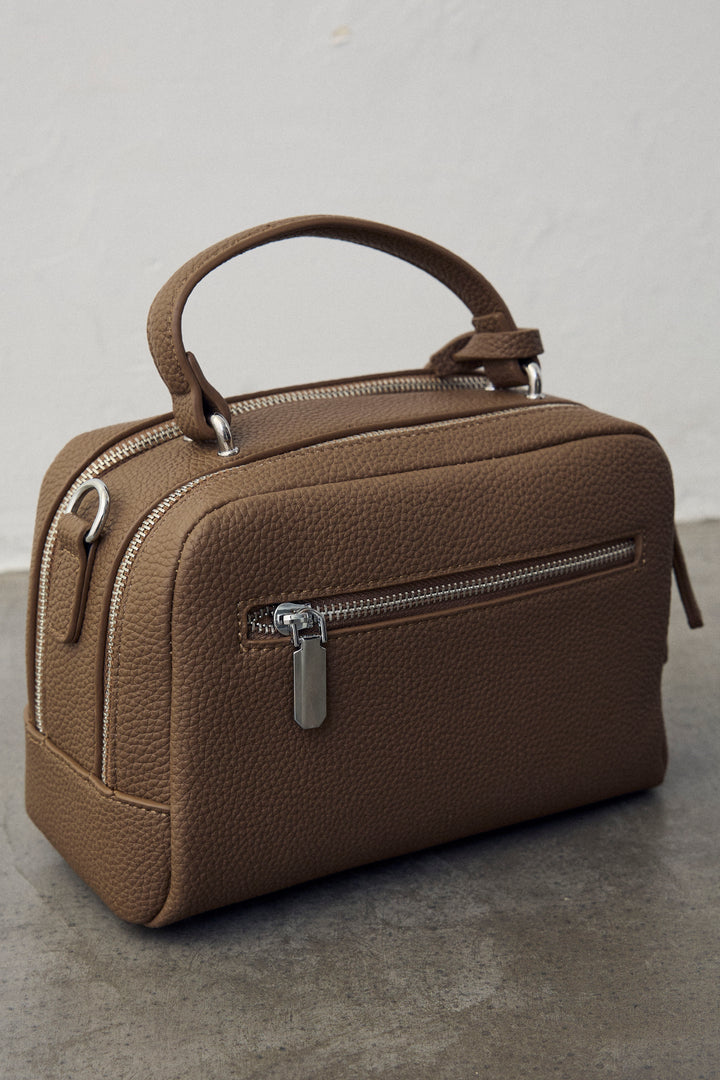 [予約]レザーライクスクエアワンハンドルBAG