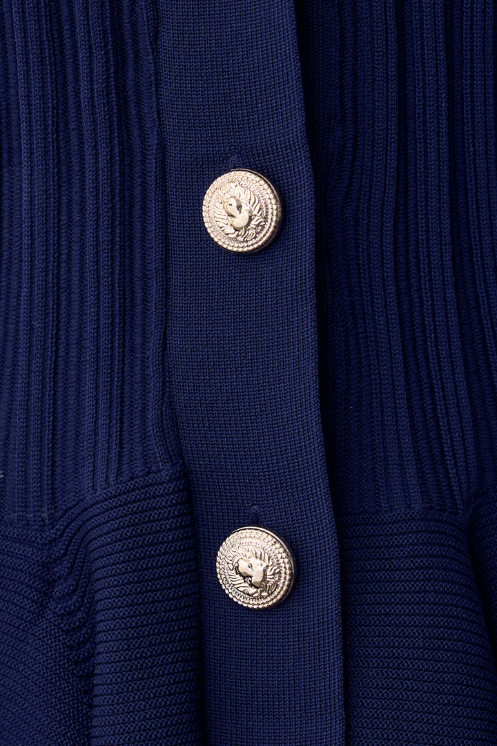 [予約]リブ美ラインペプラムニット