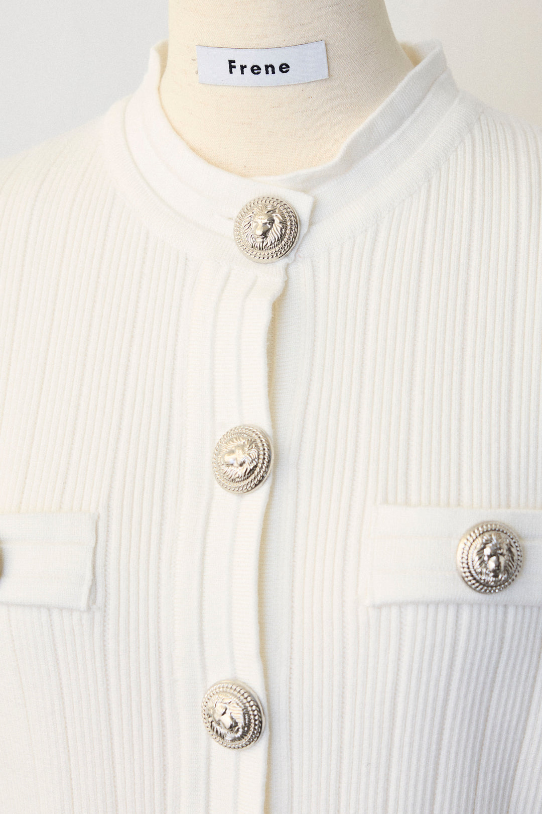 [予約]ダブルファーラインスリーブニットカーデ