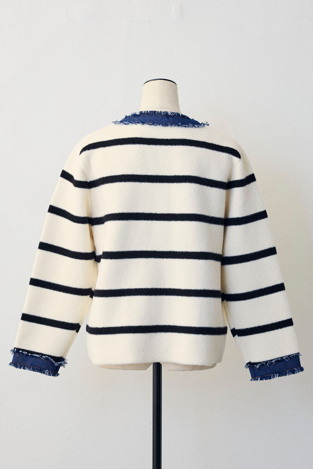 [予約]デニムドッキングマルチパターンカーデ