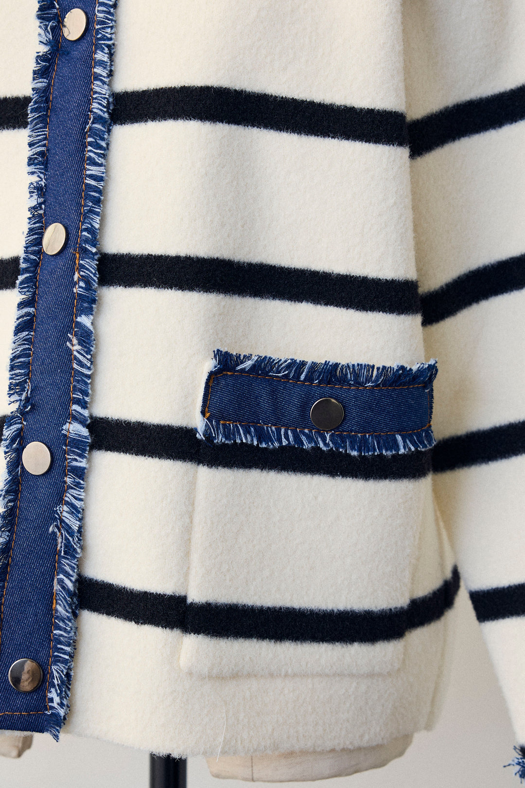 [予約]デニムドッキングマルチパターンカーデ