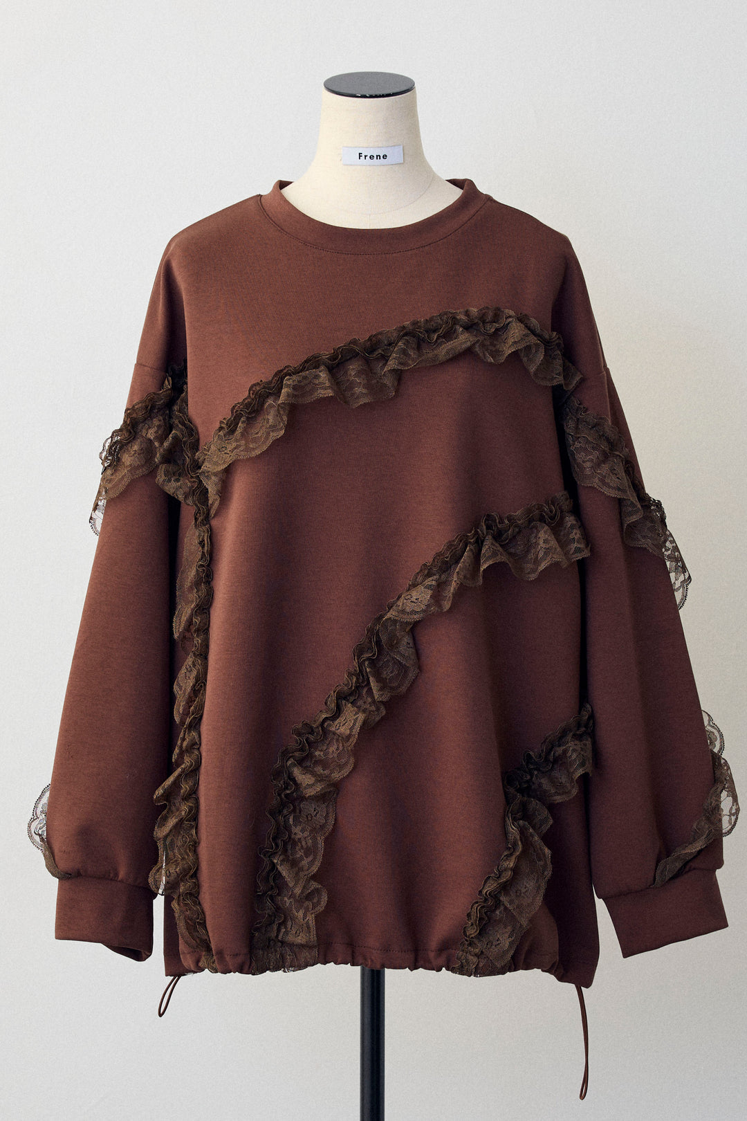 [予約]レースフリルランダムラインスウェット