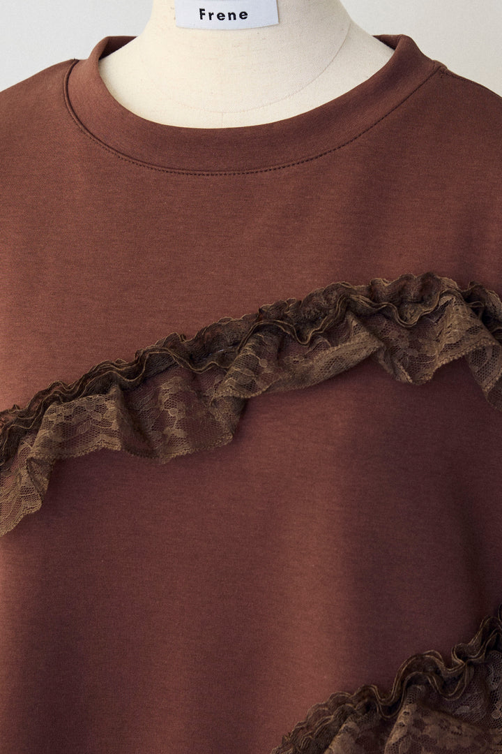 [予約]レースフリルランダムラインスウェット