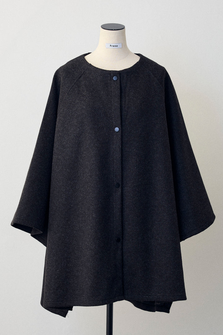 [予約]ウールライクドルマンポンチョコート