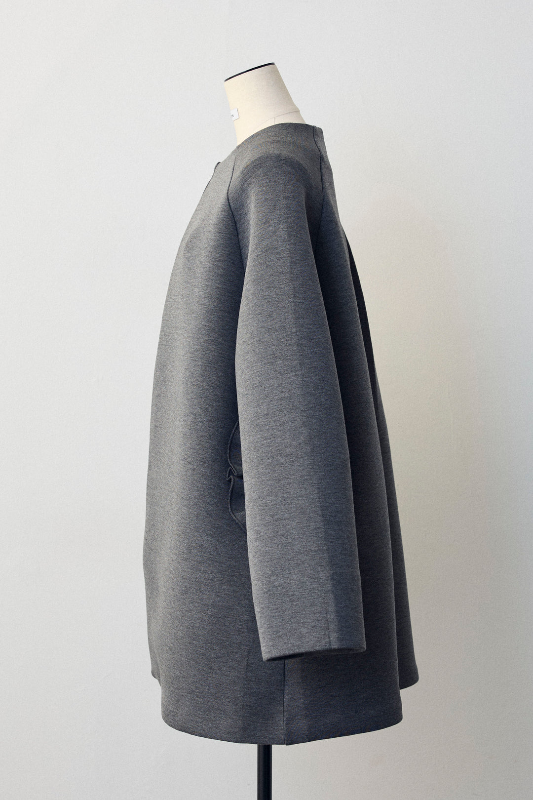 [予約]フリルポケットボンディングノーカラーコート