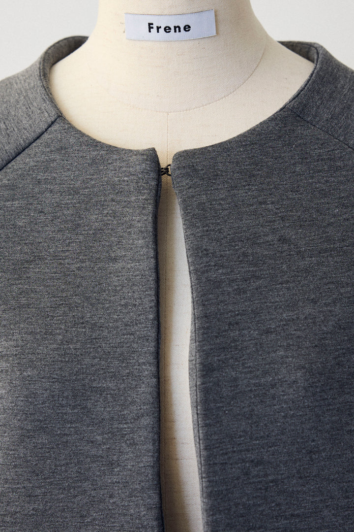 [予約]フリルポケットボンディングノーカラーコート