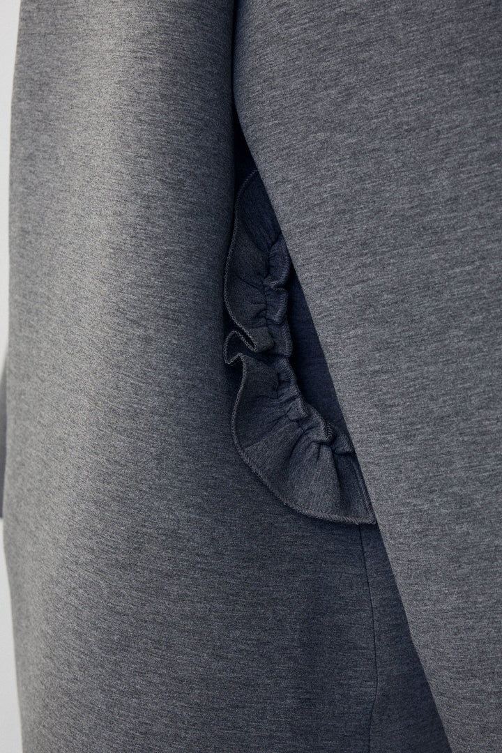 [予約]フリルポケットボンディングノーカラーコート