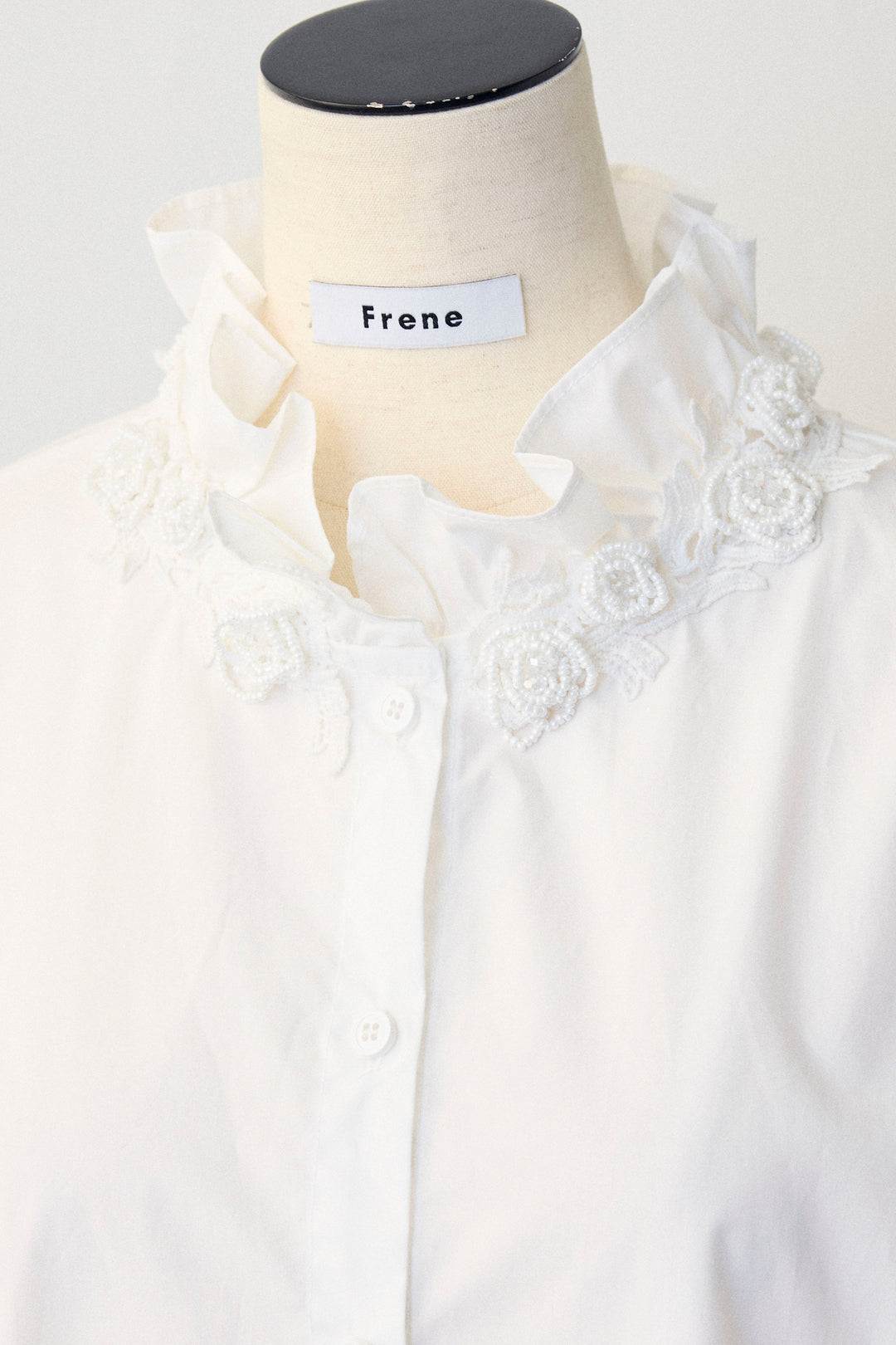 [予約]ローズモチーフフリルカラーシャツ