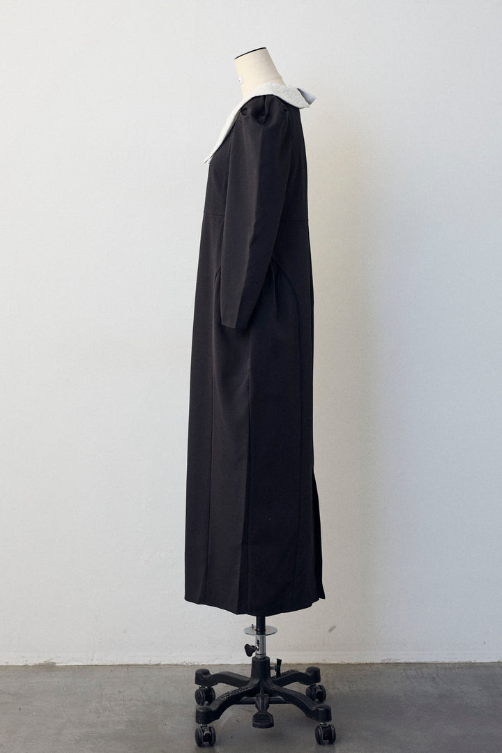 [予約]2wayレースカラーコクーンワンピース