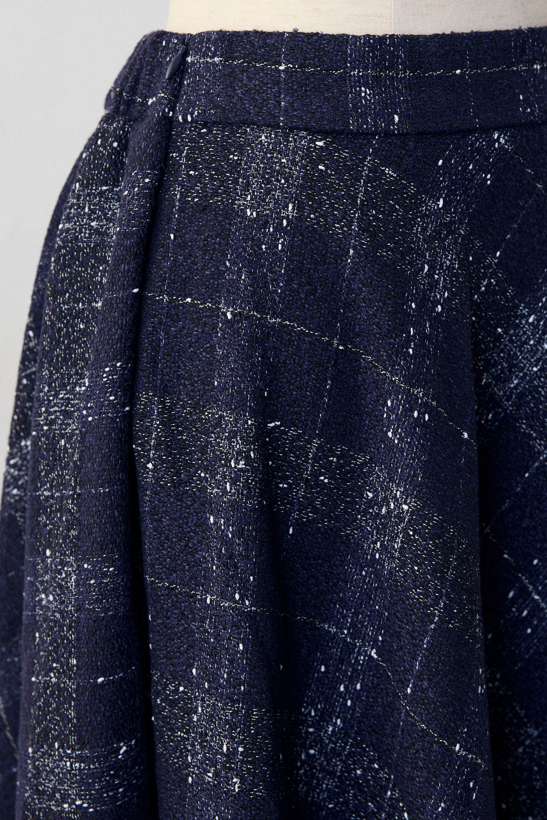 [予約]ツイードチェックセミフレアスカートセットアップ