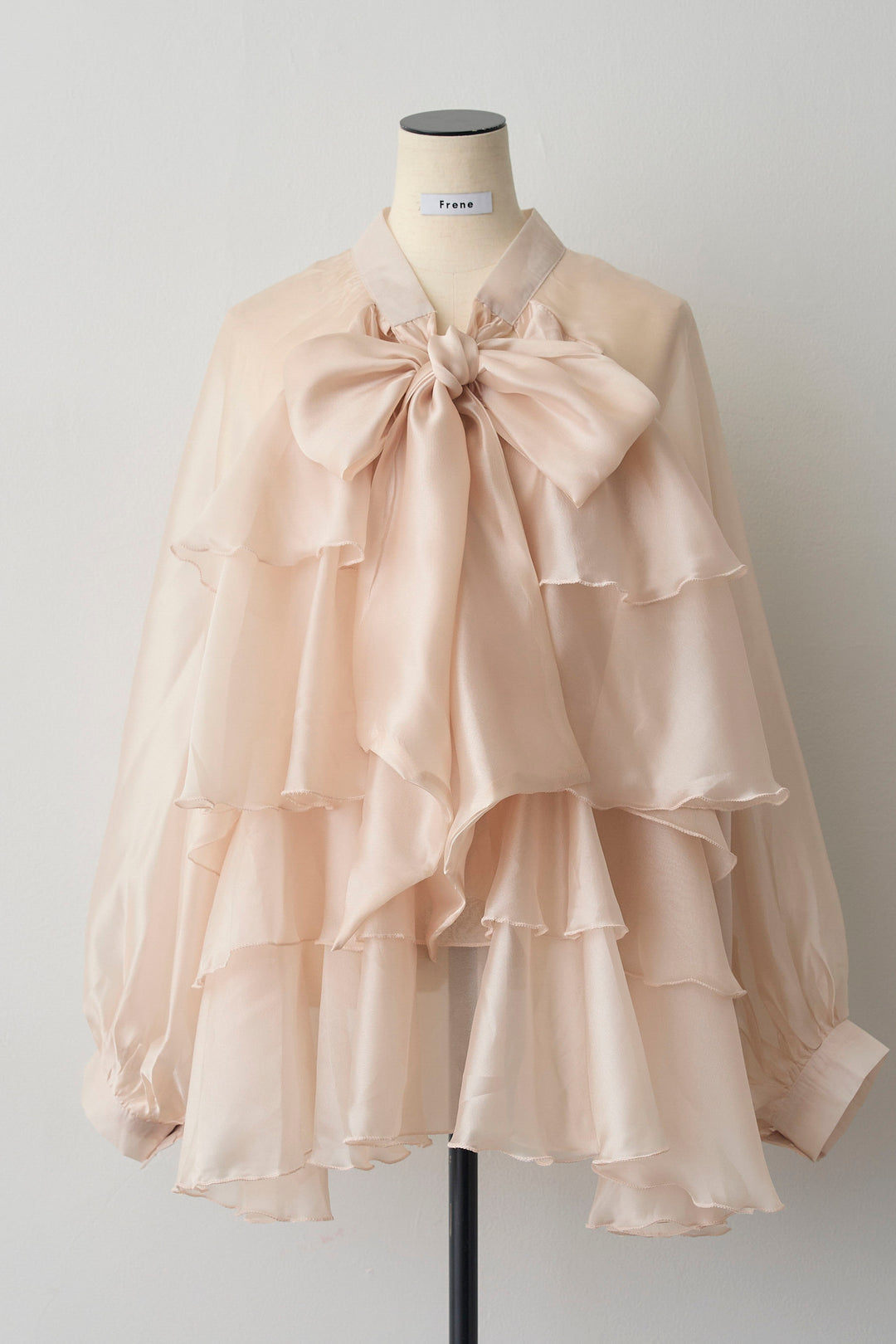 [予約]フロントBIGリボンティアードエアリーチュニック