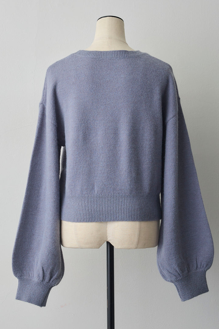 [予約]シャギーリボンキャットモチーフニットPO