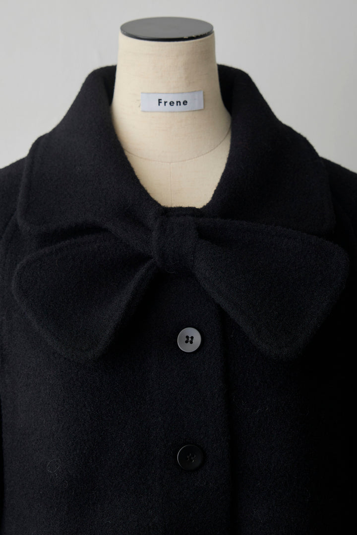 [予約]ウールタッチファーポケットポンチョコート