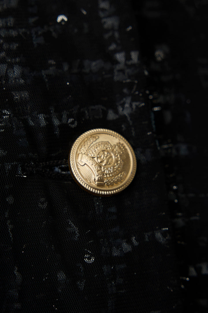 [予約]ツイード×チュールレイヤードクロップドジャケット