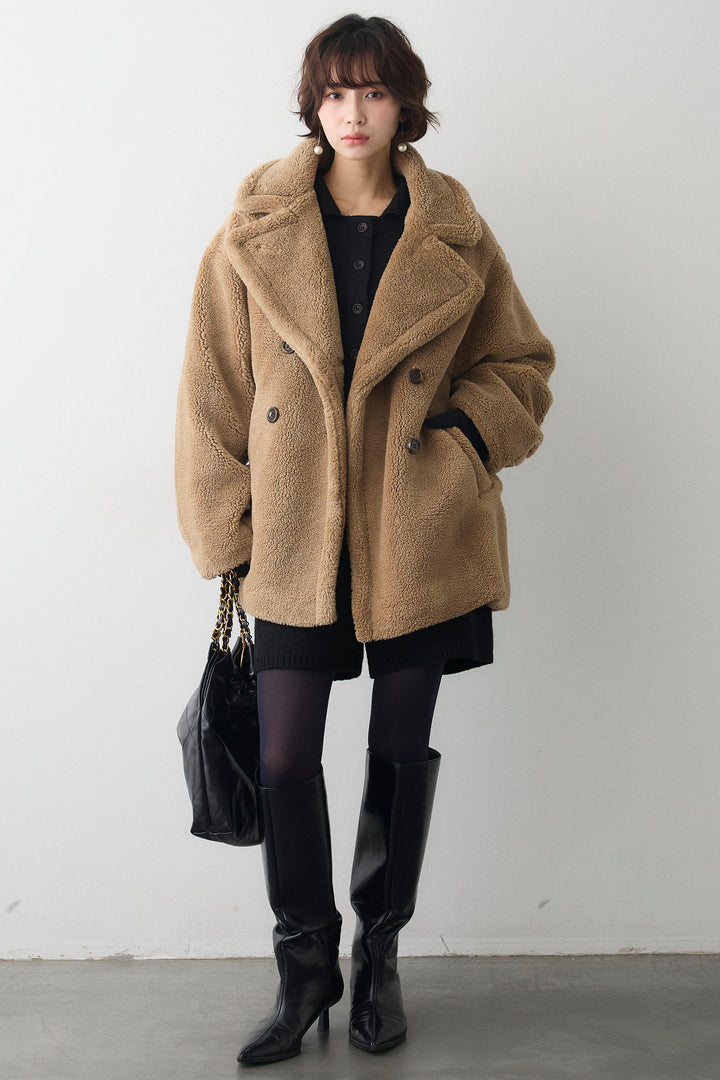 [予約]テディボアミディ丈コート