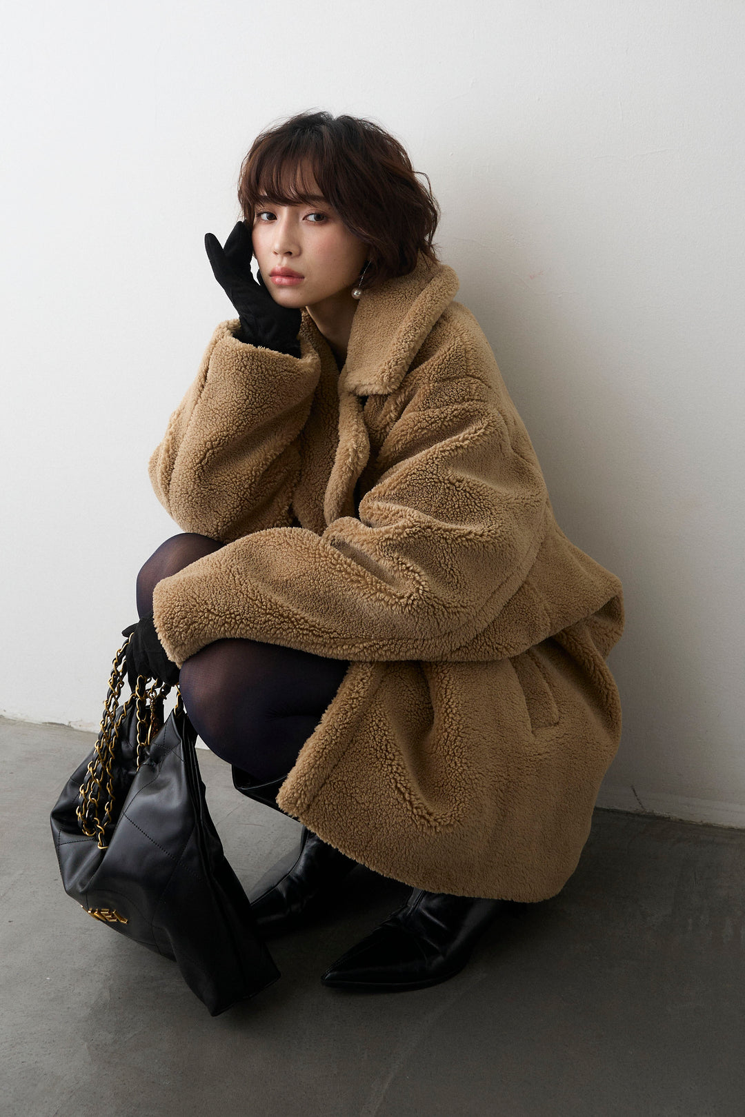 [予約]テディボアミディ丈コート