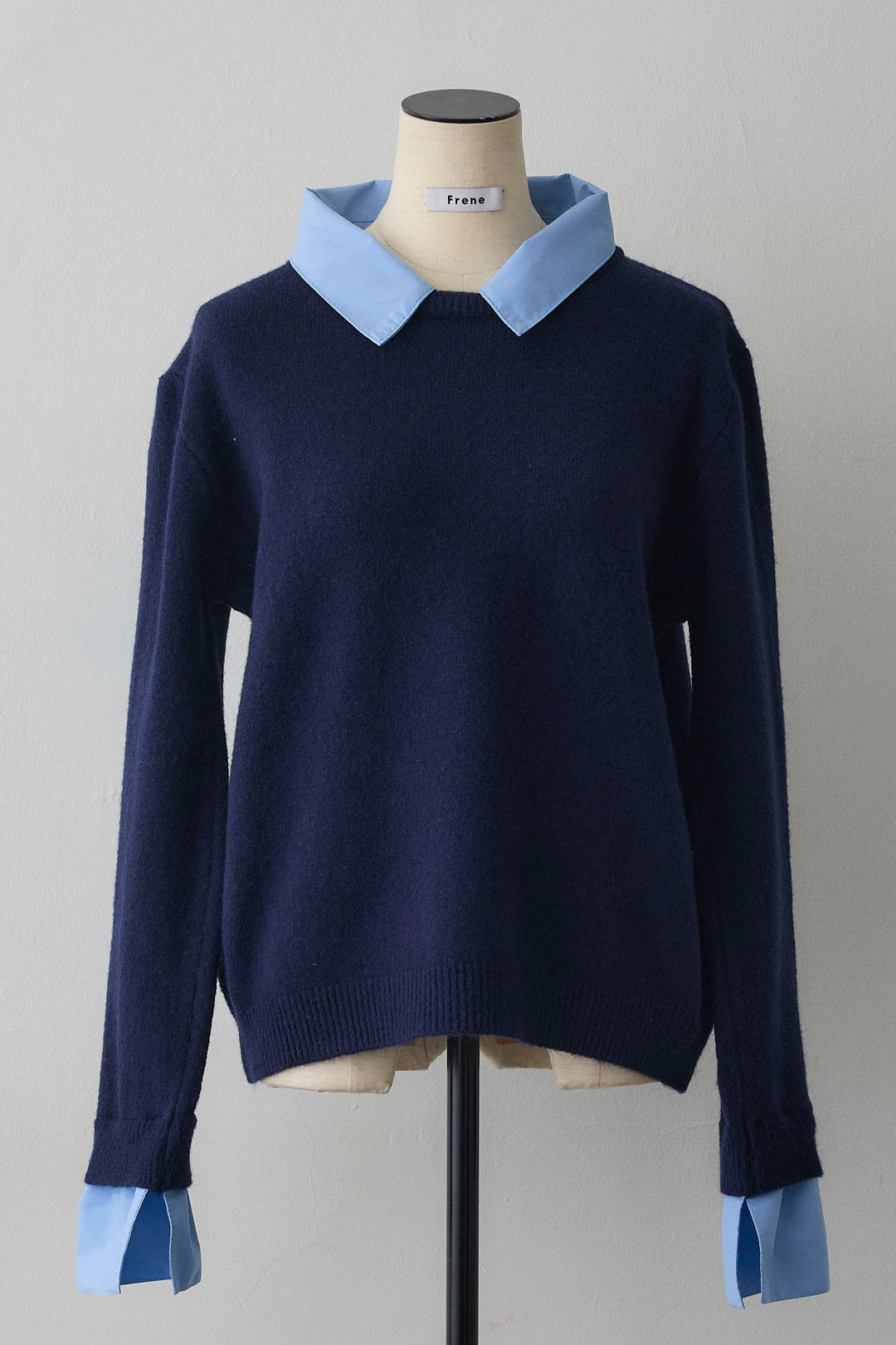 [予約]シャツレイヤードニットプルオーバー