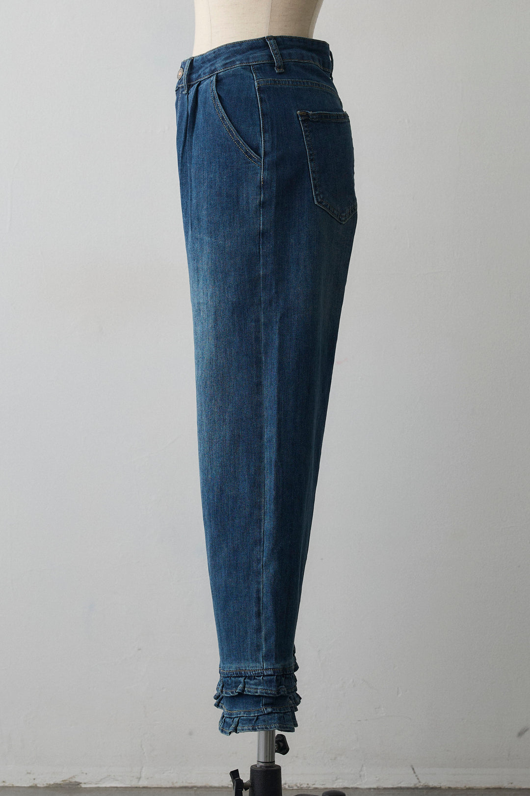 [予約]フリルヘムデニムパンツ