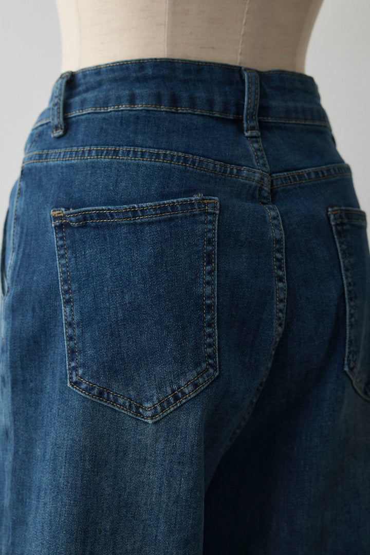 [予約]フリルヘムデニムパンツ