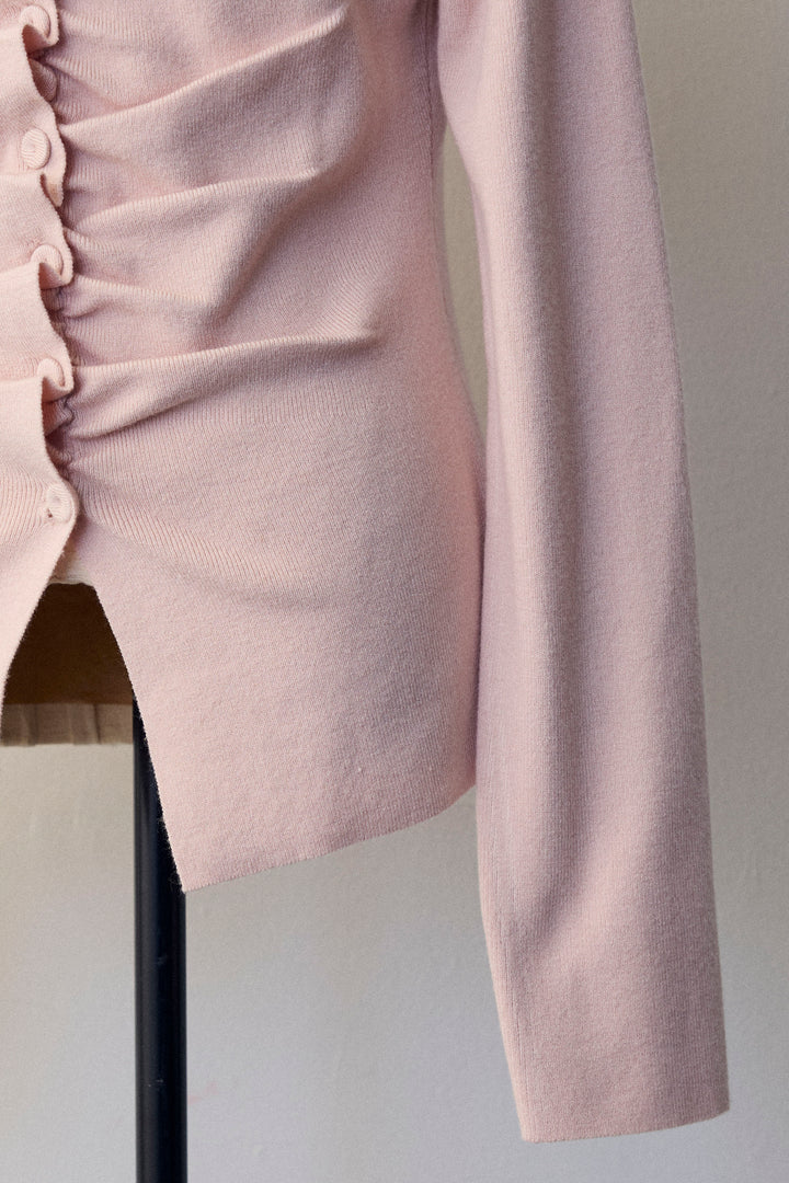 [予約]フロントギャザーデザインカーデ