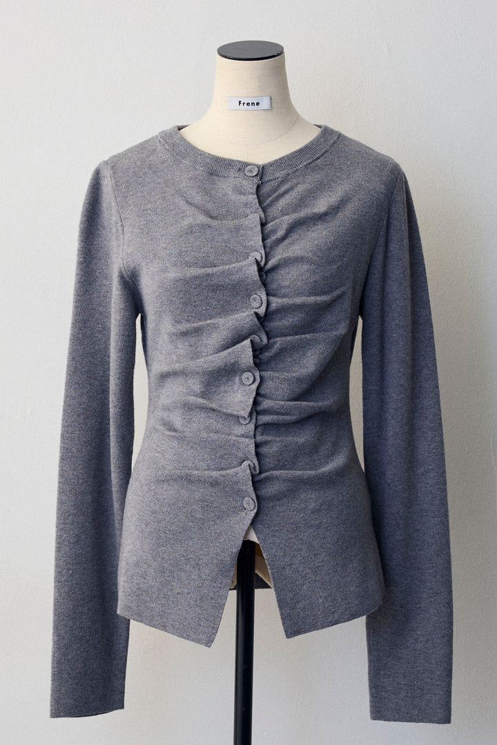 [予約]フロントギャザーデザインカーデ