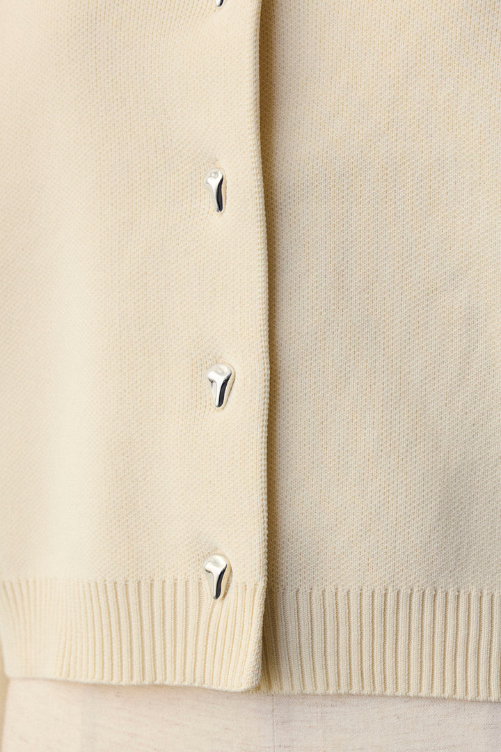 [予約]メタルボタンベーシックカーデ