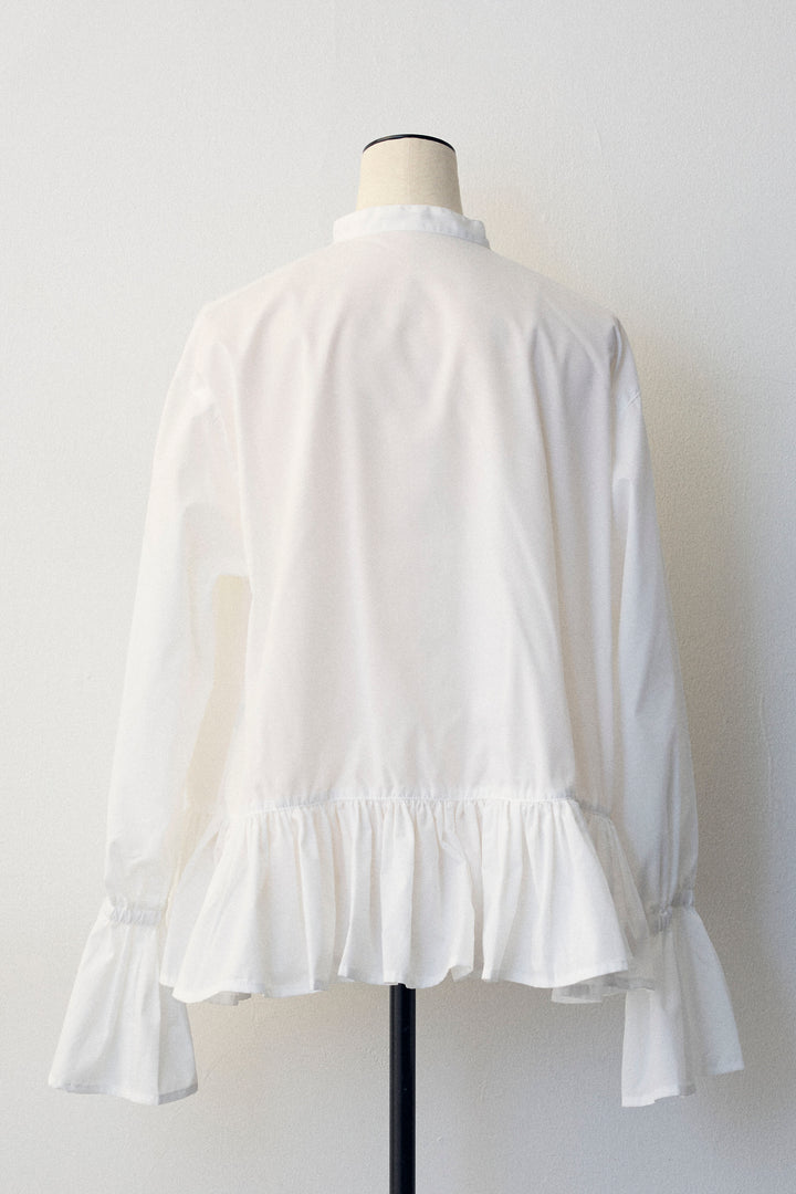 [予約]フリルヘムスリーブブラウス