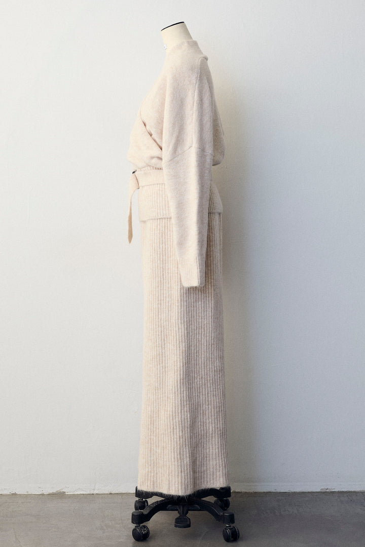 [予約]カシュクール美ラインニットセットアップ