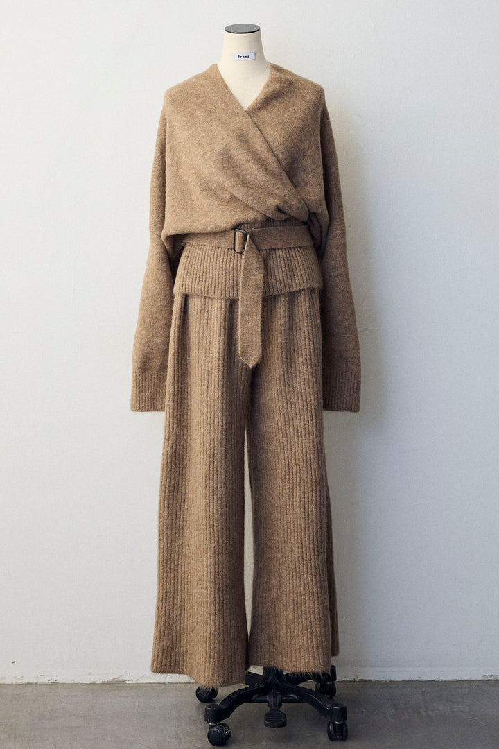 [予約]カシュクール美ラインニットセットアップ