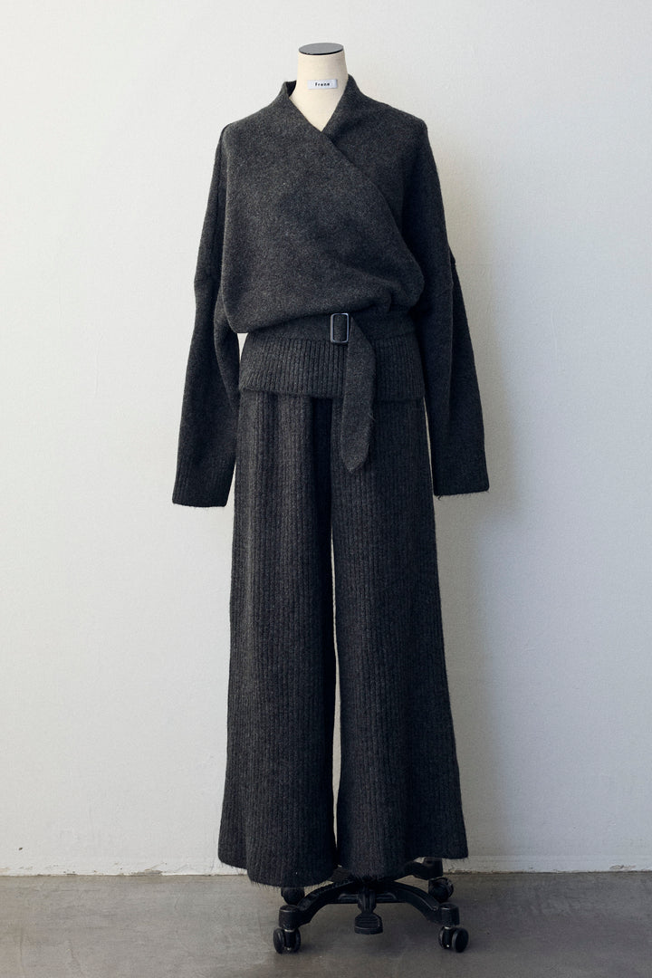 [予約]カシュクール美ラインニットセットアップ