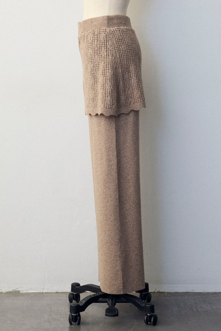 [予約]スカートレイヤードニットセットアップ