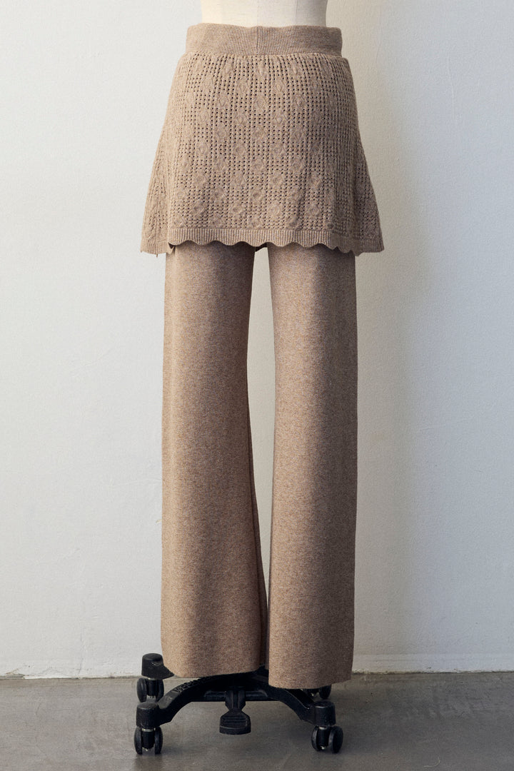 [予約]スカートレイヤードニットセットアップ