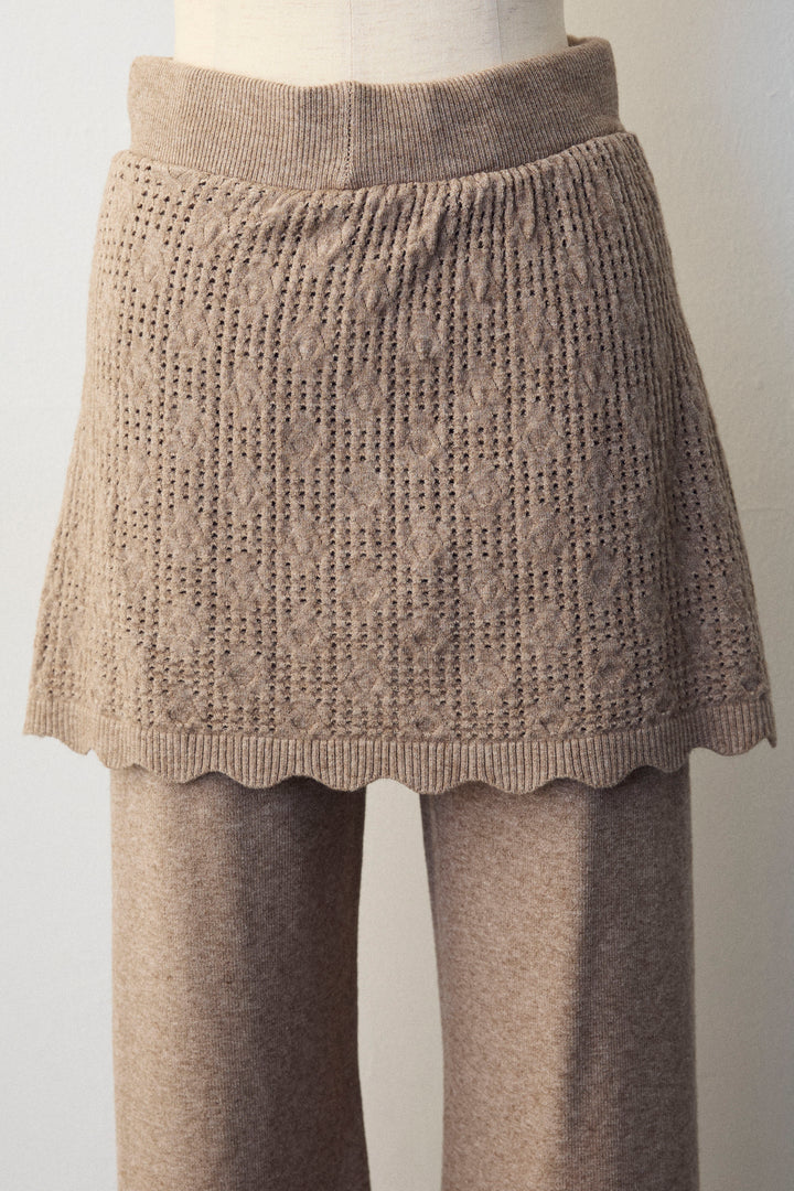 [予約]スカートレイヤードニットセットアップ