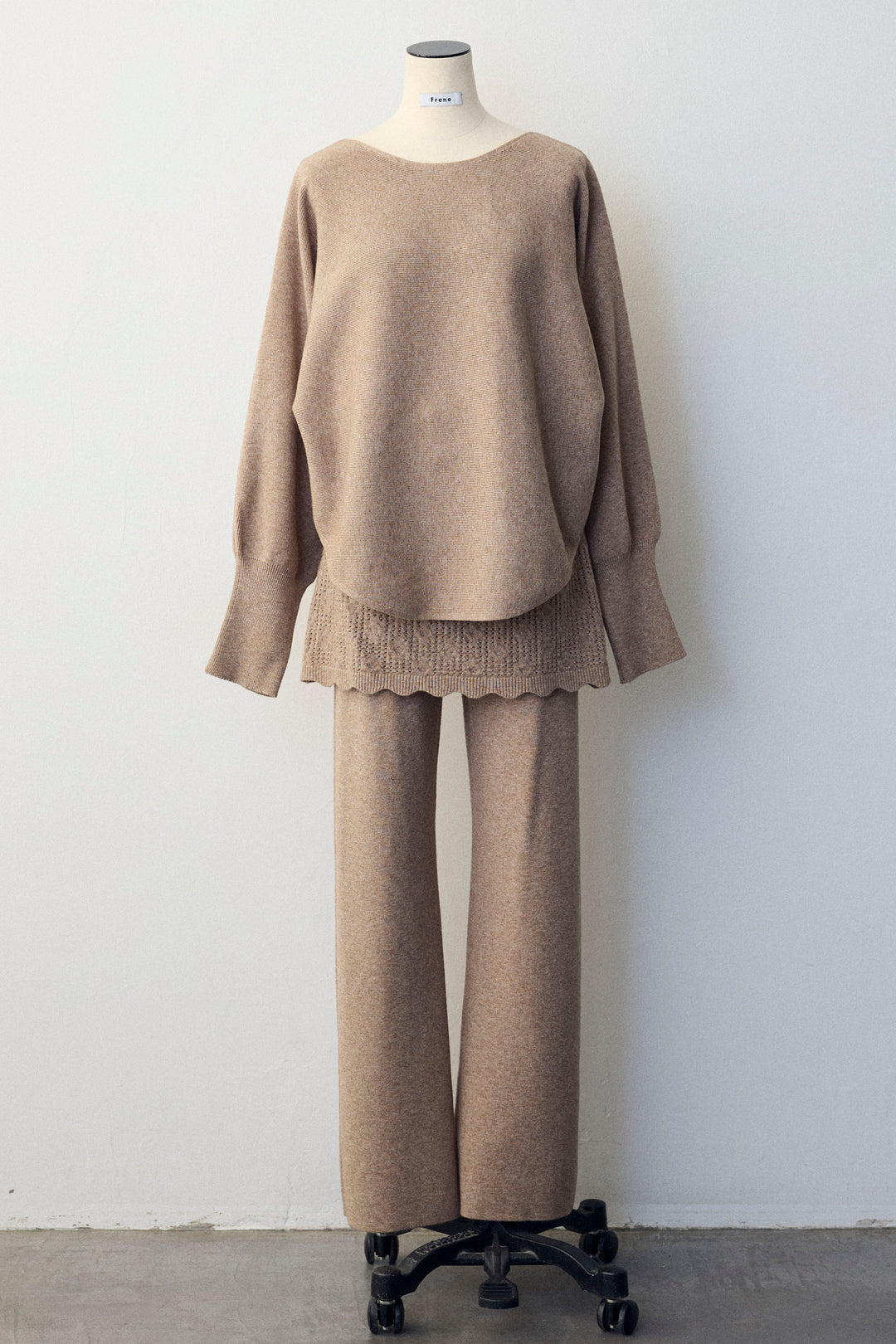 [予約]スカートレイヤードニットセットアップ