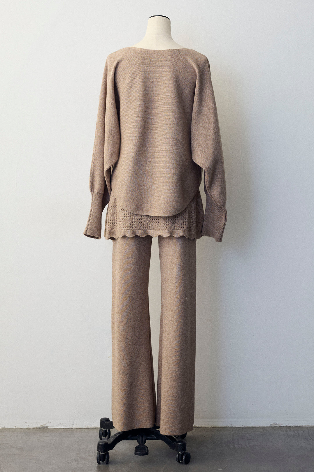 [予約]スカートレイヤードニットセットアップ