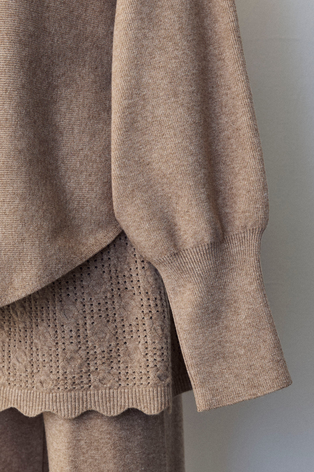 [予約]スカートレイヤードニットセットアップ