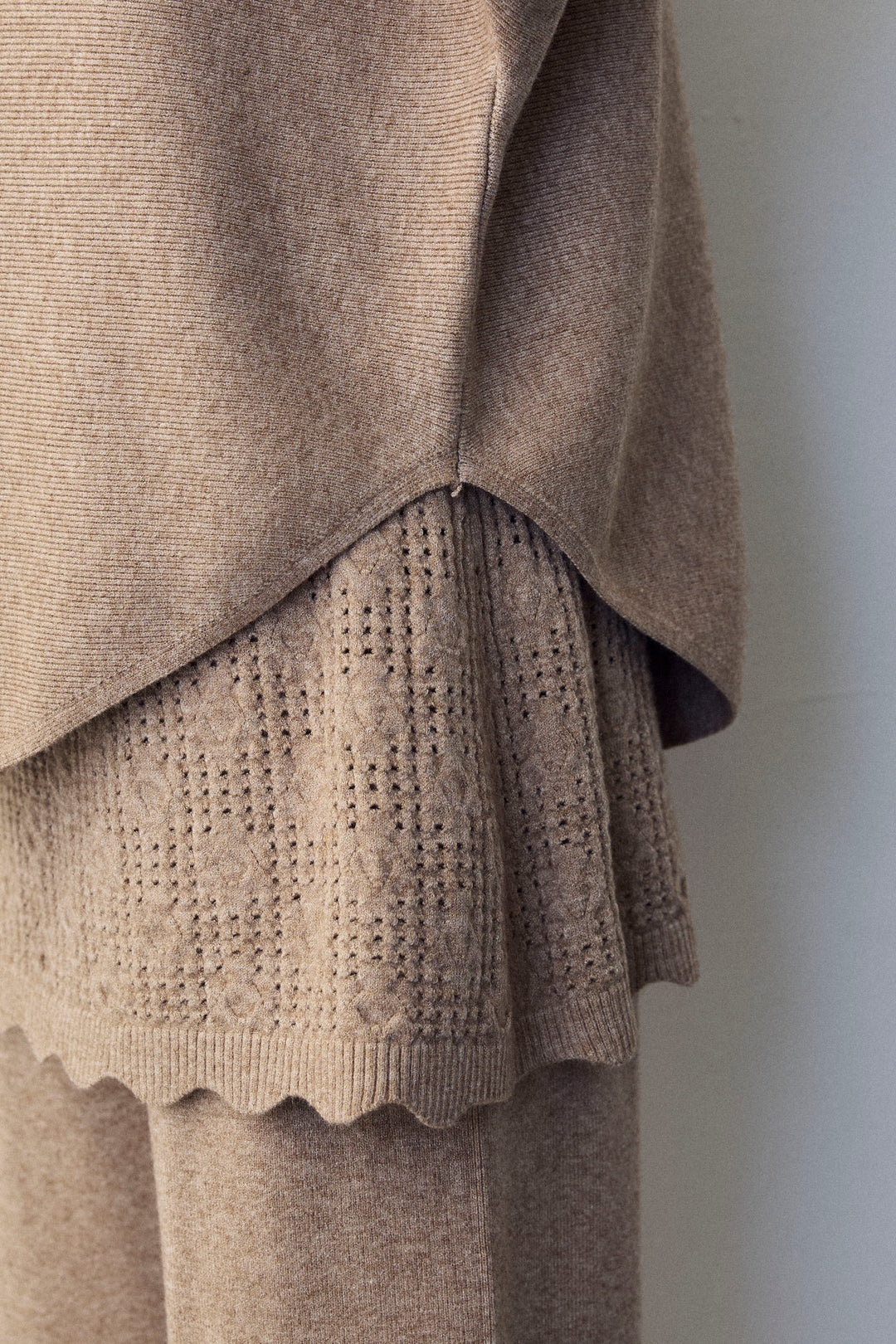 [予約]スカートレイヤードニットセットアップ