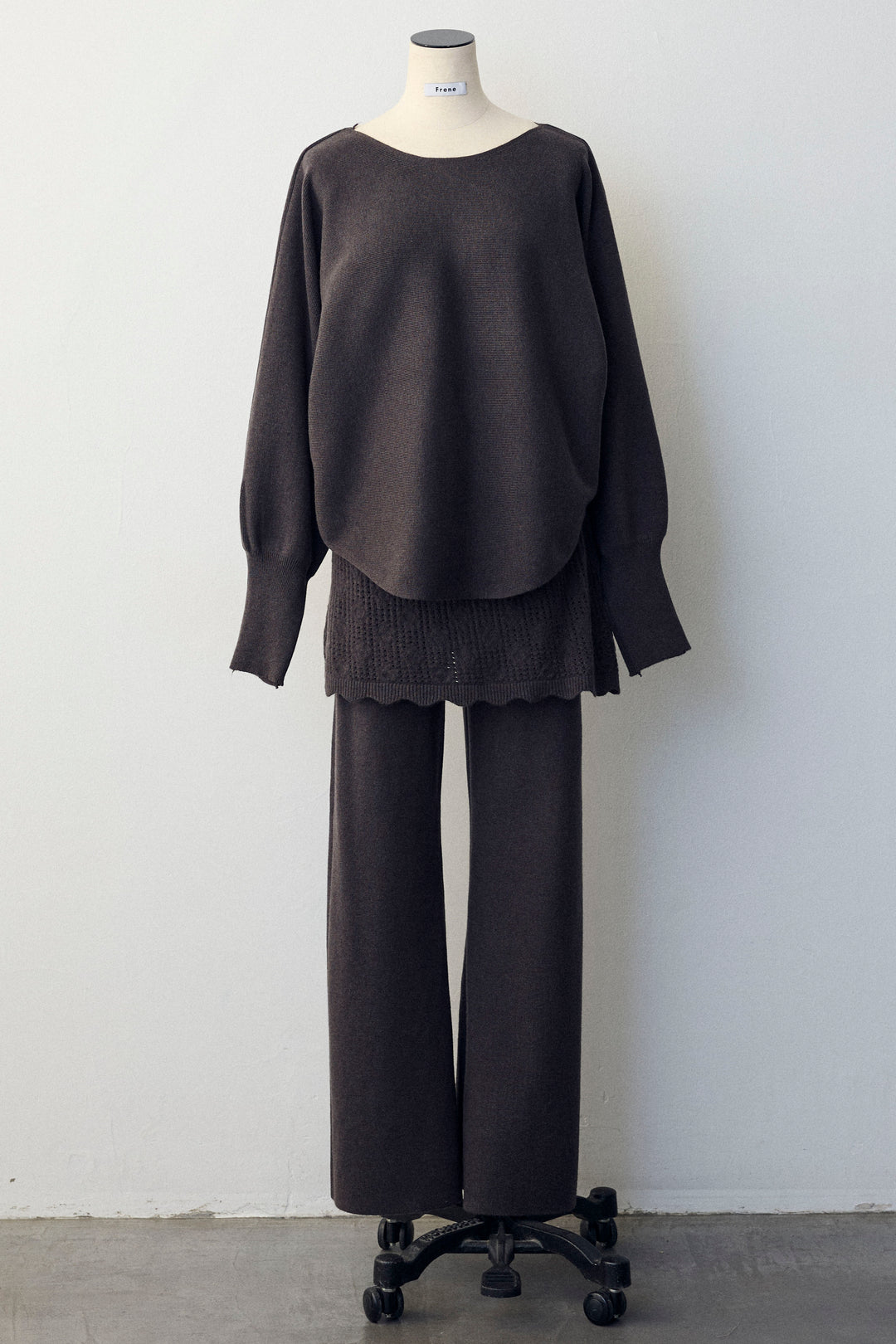 [予約]スカートレイヤードニットセットアップ