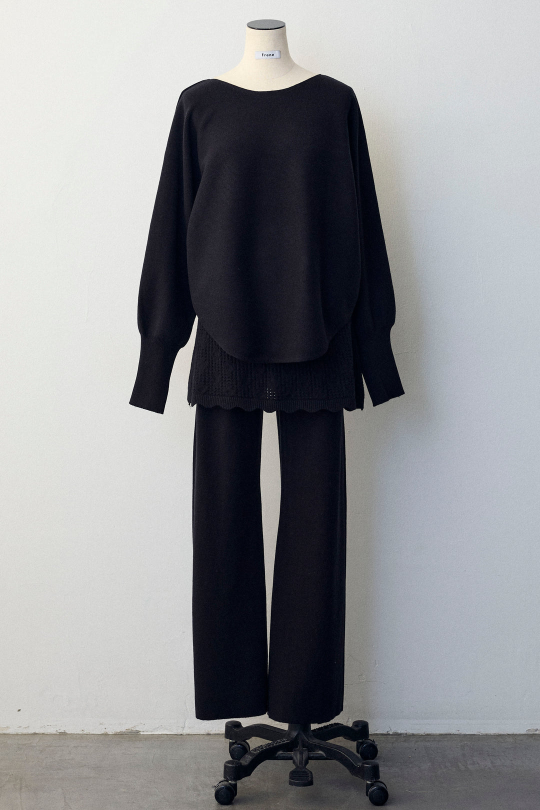 [予約]スカートレイヤードニットセットアップ