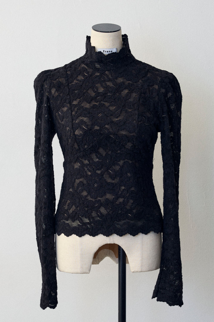 [予約]クラシカルレースハイネックトップス