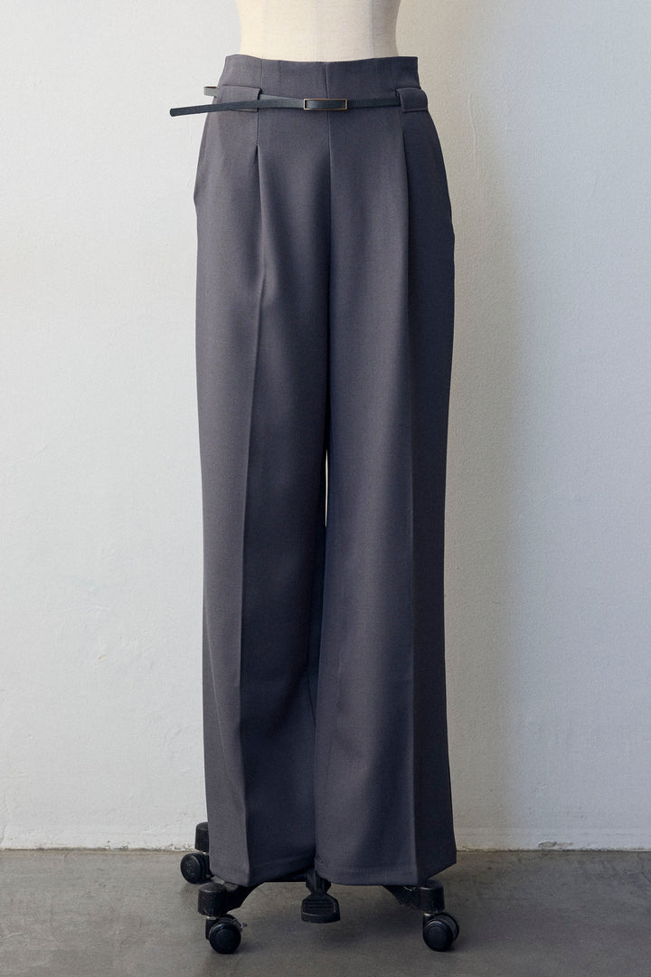[予約]ポイントベルトセットストレートワイドパンツ