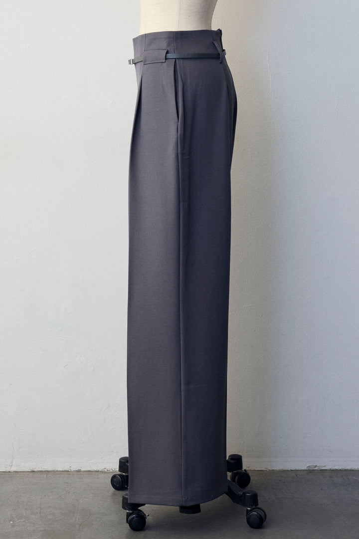 [予約]ポイントベルトセットストレートワイドパンツ