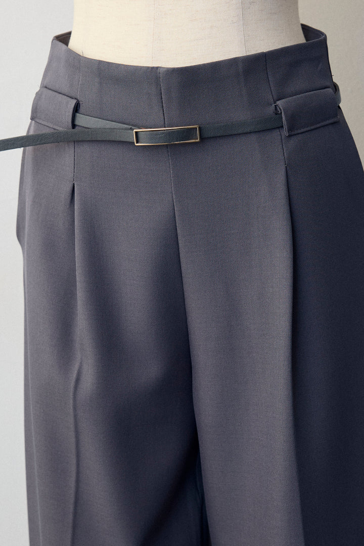 [予約]ポイントベルトセットストレートワイドパンツ