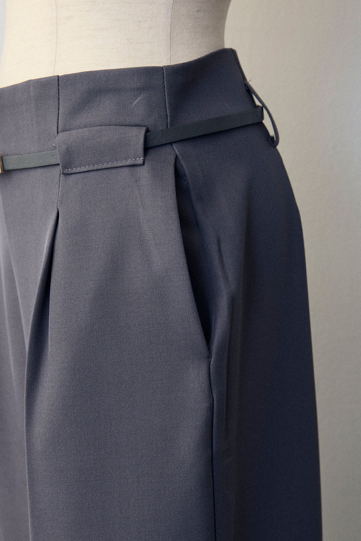 [予約]ポイントベルトセットストレートワイドパンツ