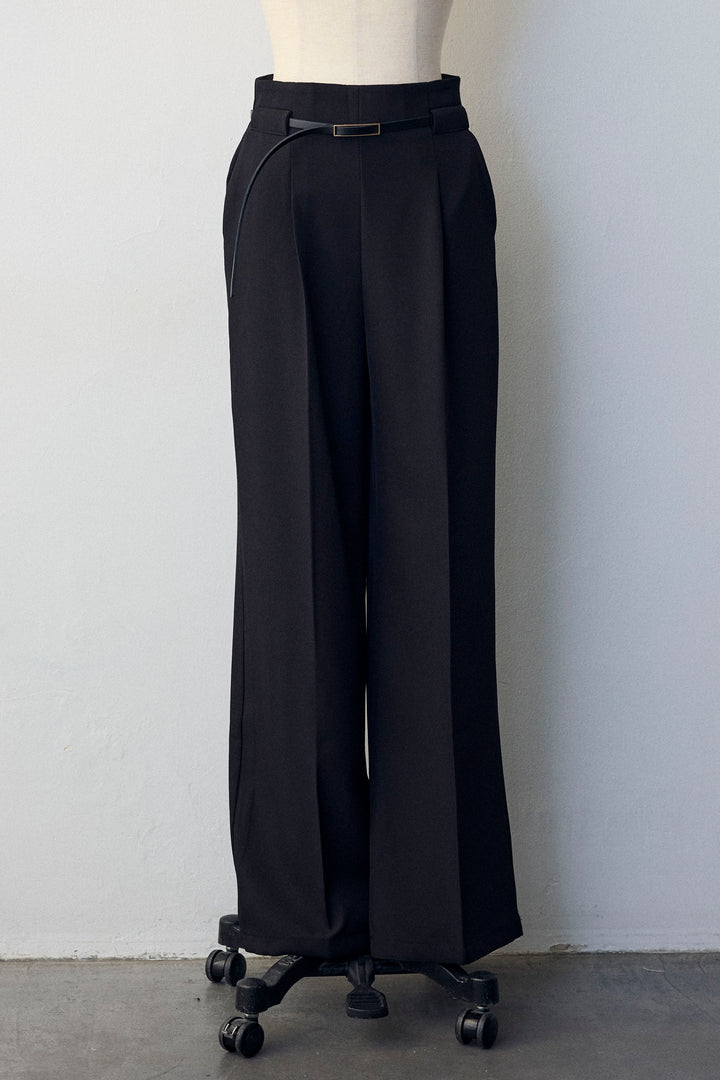 [予約]ポイントベルトセットストレートワイドパンツ