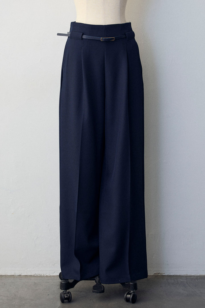 [予約]ポイントベルトセットストレートワイドパンツ