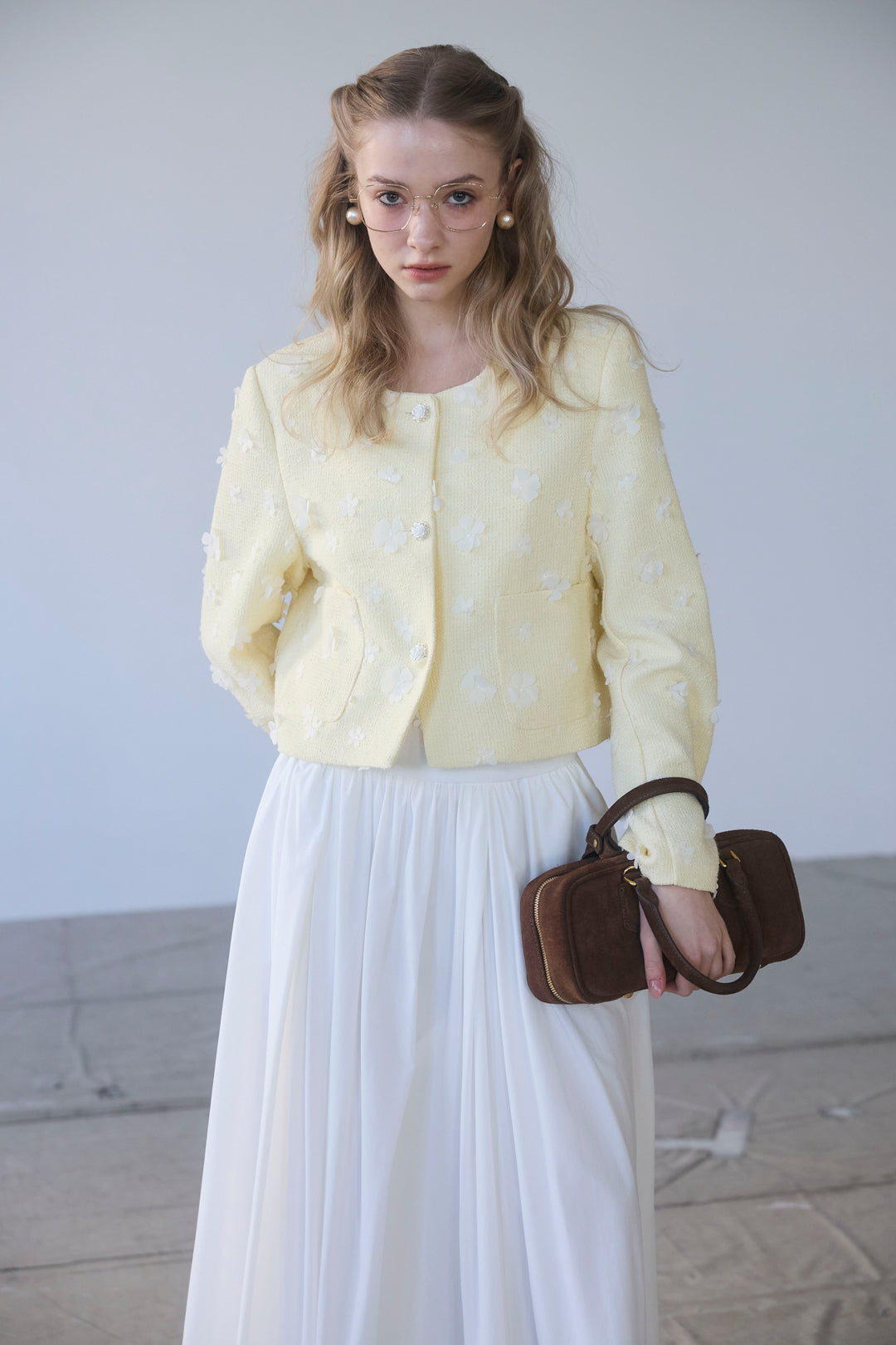 [予約]フラワーモチーフツイードジャケット