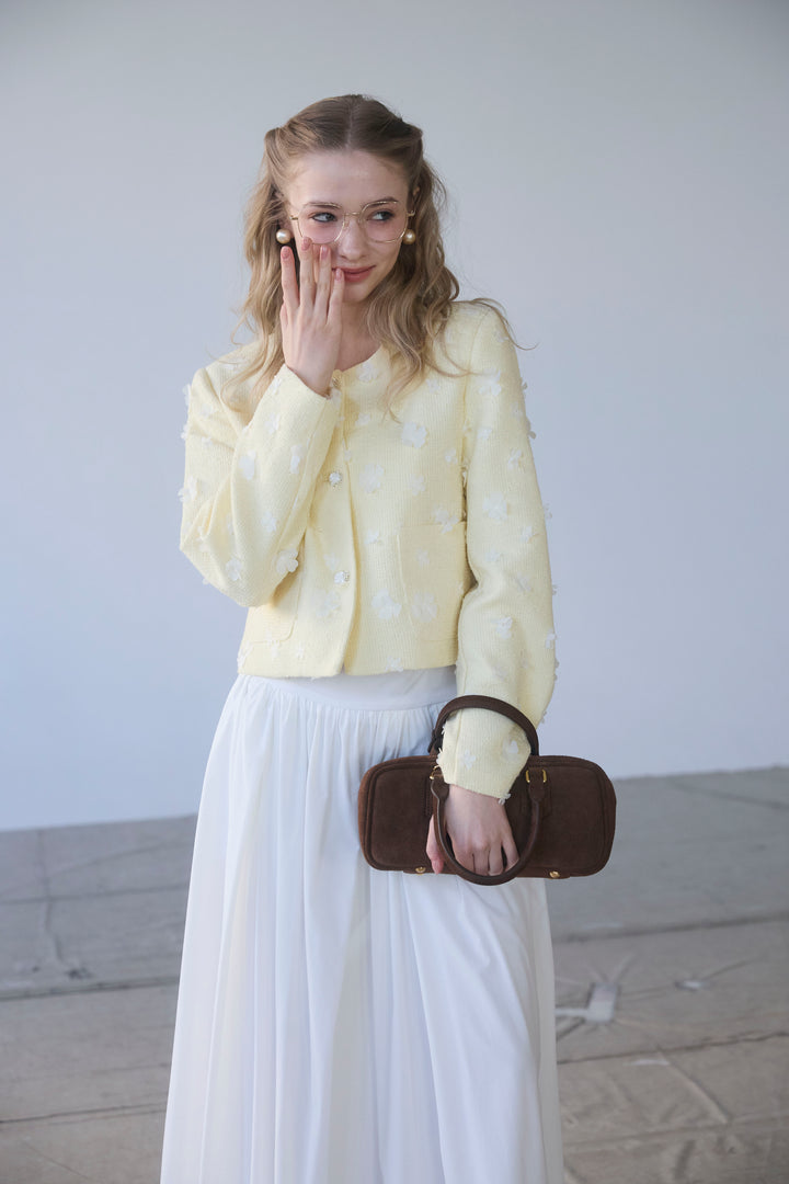 [予約]フラワーモチーフツイードジャケット