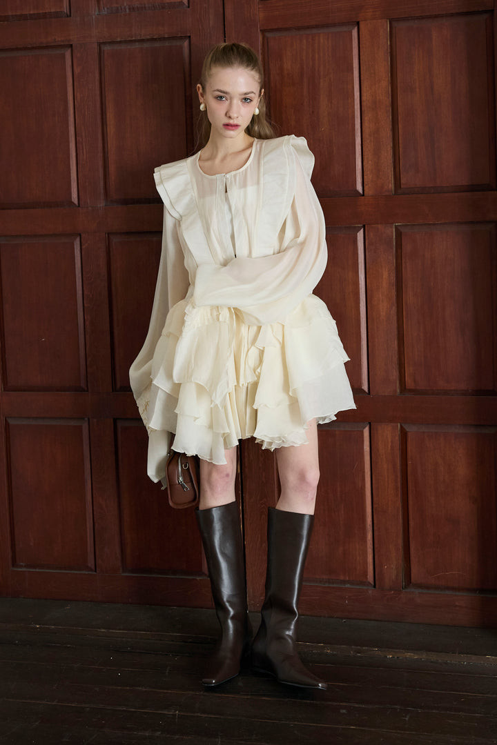 [予約]フロートフリルティアードチュニック