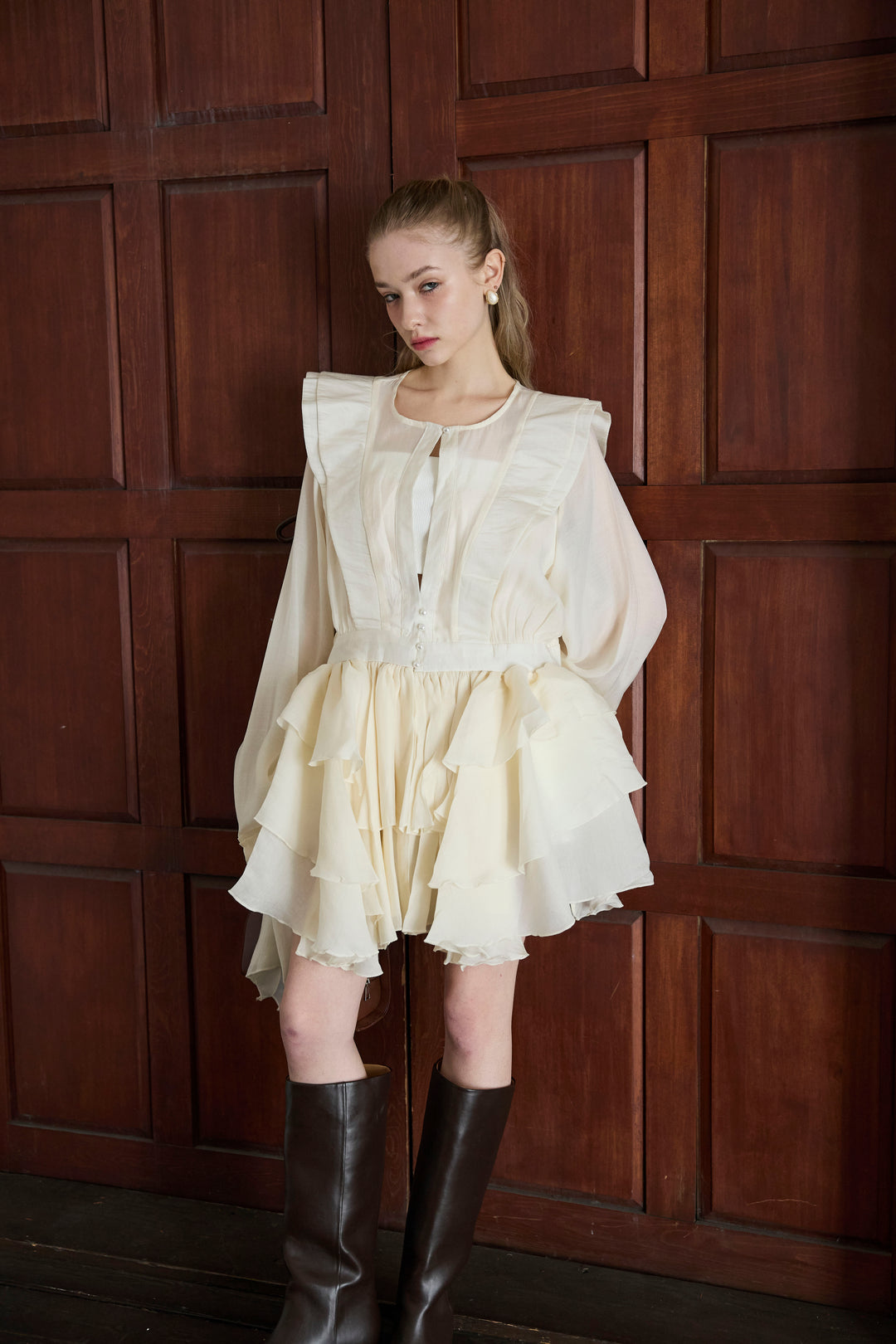 [予約]フロートフリルティアードチュニック